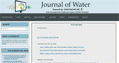 Desktop Screenshot of journalofwater.com